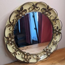 60er 70er Vintage Spiegel rund