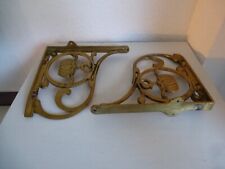 seltene Schmiedeeisen Winkel, 23 x 25cm robuste Eisen-Kunst Halterung Konsole