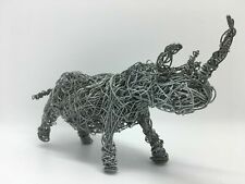 Dekoration aus Draht - Rhinozeros - Silver