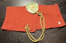 Cacheur Gürtel Handarbeit Ansichtssache Blüte gefilzt wie neu Gr. 40/42