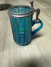 Vintage  antiker  mini Bierkrug aus Pressglas original Jugendstil um 1900