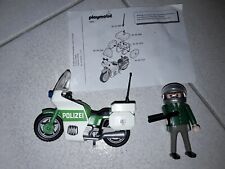 Playmobil 3983 Polizeimotorrad mit Polizist (grün, weiß)