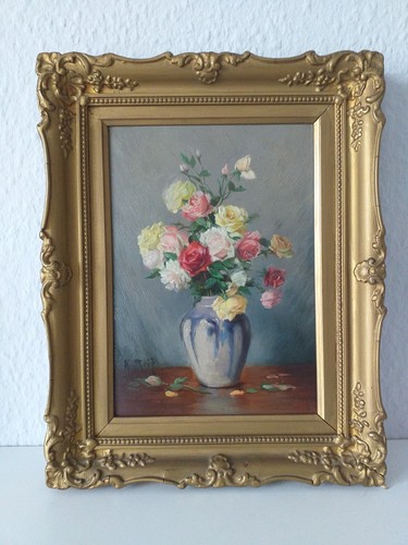 öl gemälde blumenstillleben - gemälde,