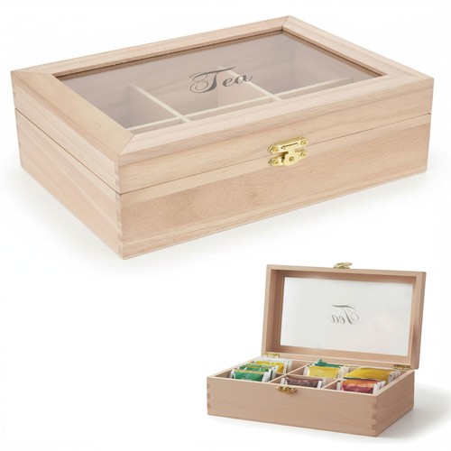 Holz aufbewahrungsbox teebox - aufbewahrungsbox, 6