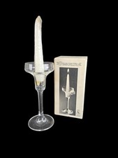 Vintage Sophienthal Glas Kerzenhalter - Stabkerze / Tafelkerze - Pecara - OVP