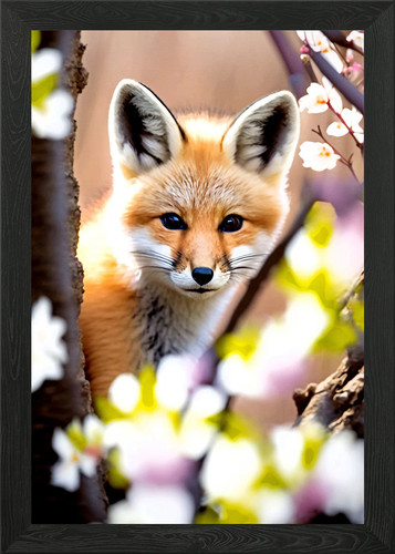 Fuchs gerahmtes wandbild - gerahmtes,