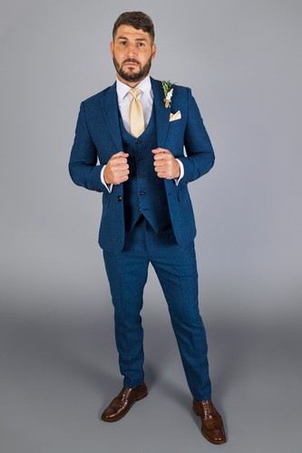 Herren anzug blau tweed - herren,