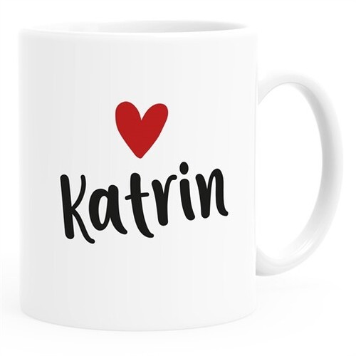 Kaffeetasse mit namen und herz - kaffeetasse,