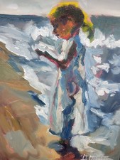 Ölbild Abstrakt Modern Art Alexander Diener Kunst Unikat Wandbild Kind Meer