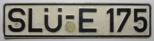 Altes Nummernschild Deutschland DIN. SLü = Schlüchtern Land Eisenblech 50/60er.