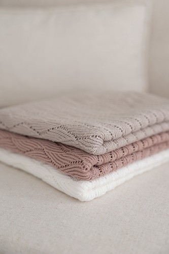 Gestrickte babydecke aus - gestrickte,