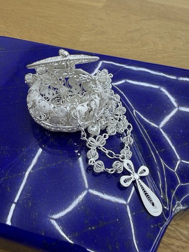 Filigraner rosenkranz silber - filigraner,