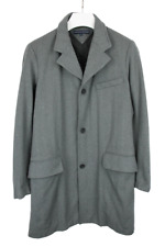 Tommy Hilfiger Mantel Herren Klein Wolle Blend Einzel Brust Mittellang Fischgrät