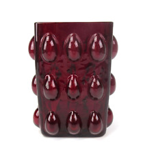 Hirschberg Glas Vase Wilhelm Braun-Feldweg Design 70er Jahre Retro Bubbles