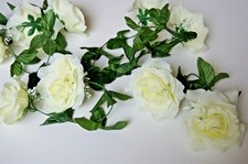 9 Blüten Rosengirlande 2,50 m