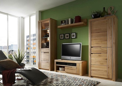 Massivholz anbauwand 4tlg - anbauwand,