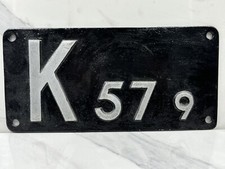 Lokschild Gattungsschild K 57 9 Reichsbahn Deutsche Bundesbahn Bahn Schild #424