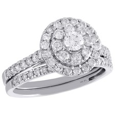 14K Weißgold Solitaire