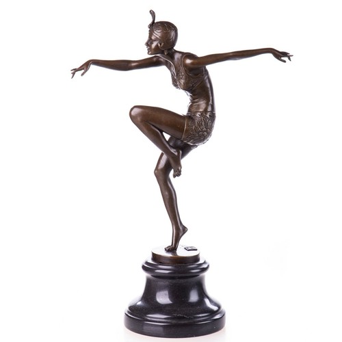 Bronzeskulptur einer tänzerin - bronzeskulptur,