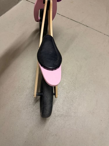 Kinder laufrad holz - rosa, mit