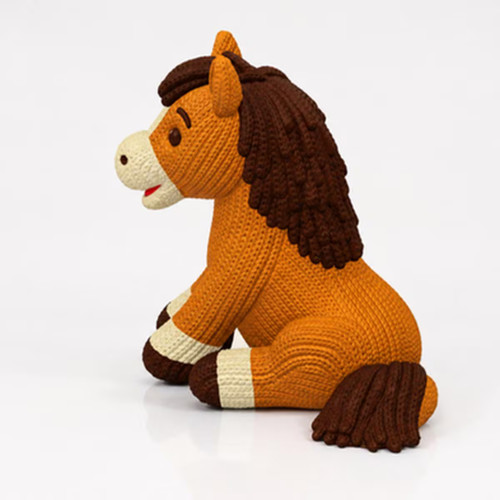 Pferd skulptur strickoptik - in,