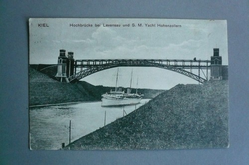Kiel hochbrücke bei - ak,