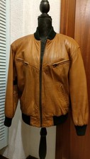 Damen LEDERBLOUSON Robust Gr.38 bis 42 VINTAGE Cognac Strickbund schwarz AKTUELL