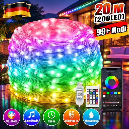 Rgb smart lichterkette 20m - smart,