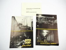 Zeiss Ikon AG Goerzwerk Berlin 2x Prospekt Industrie Werks Beleuchtung 1936