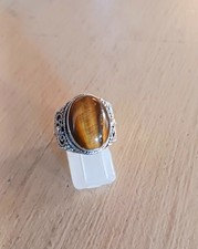 Tigerauge u. Sterling Silber Ring, tolle Farben, Unisex,Hammerpreis