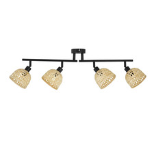 Lindby Youstin Bambus-Deckenspot Deckenlampe Deckenleuchte Lampe Leuchte Spot