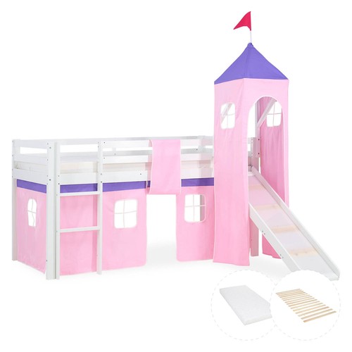 Hochbett 90x200 kinderbett mit - hochbett,