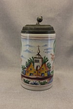 Ein sehr schöner 1 L Bierkrug mit Zinndeckel.   " KÖNIG PILSENER - 1988 "