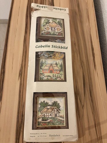 Gobelin stickbild holzrahmen - gobelin,