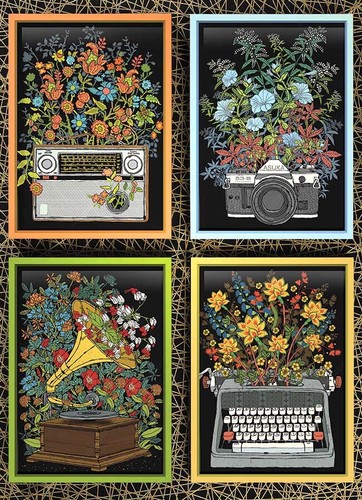 Puzzle florale gegenst 1000 - puzzle, gegenst,