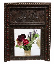 55x42 cm massivholz handgeschnitzt Rahmen Bilderrahmen Spiegelrahmen Nuristan 23