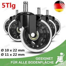 5x Hartbodenrollen 11mm/10mm