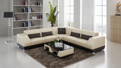 Ledersofa mit usb - mit,