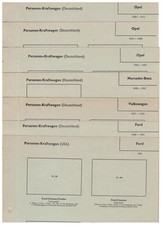 WISTÜ - Sammelbilder Ordner-Seiten - Das Kraftfahrzeug - Konvolut 10 tlg. !!