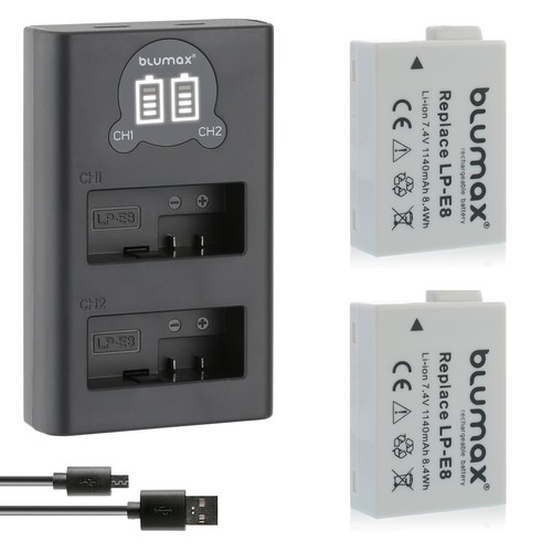 Akku lcd lader für - 2x,