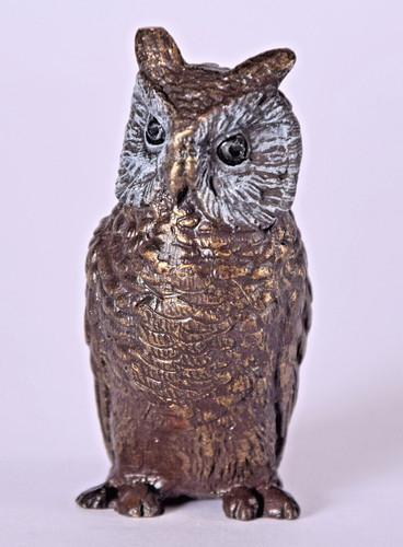 Bronze figur eule - bronze,