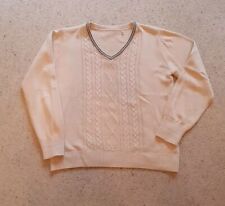 Peckott Damen Strickpullover, Größe 44, beige