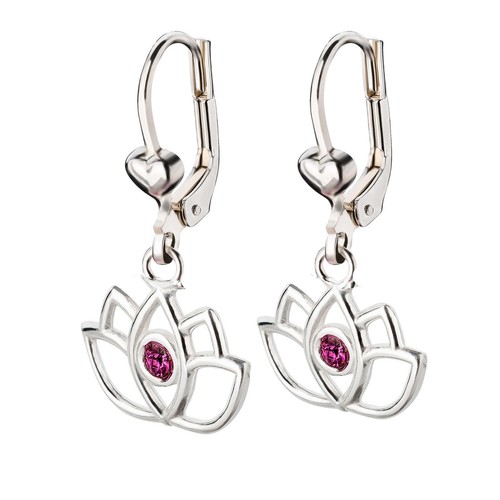 Ohrringe lotusblume 925 silber - 925,