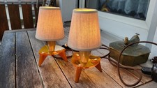 2x alte Tisch Lampe, 50er J., original DDR, vintage 50ies GDR lamps, midcentury