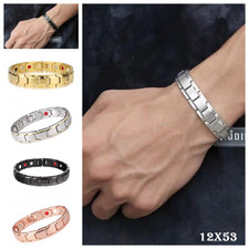 Armband Armkette Magnet Abnehmen Schwarz für Herren Damen Magnetarmband