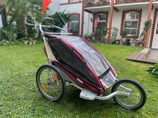Thule Chariot CX2 Zweisitzer mit Zubehör, Fahrraddeichsel, Vorderrad 