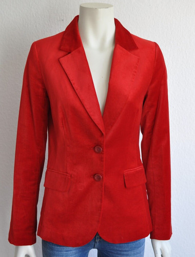 Damen blazer jacke samt - blazer,