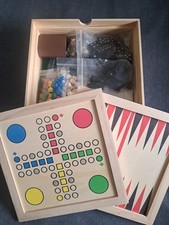 Spielesammlung Holz Gesellschaftsspiel