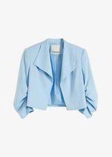 Cropped Blazer Gr. 42 Hellblau