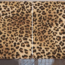 Leopard Druck Rustikale Gardine Wildtierhaut